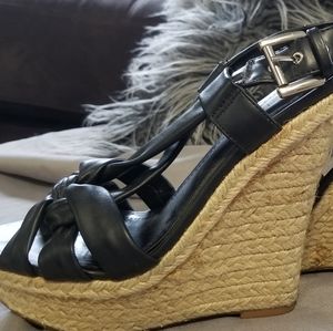 Black Wedge heels